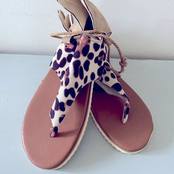 Shoes - Leopard Print Sandals
